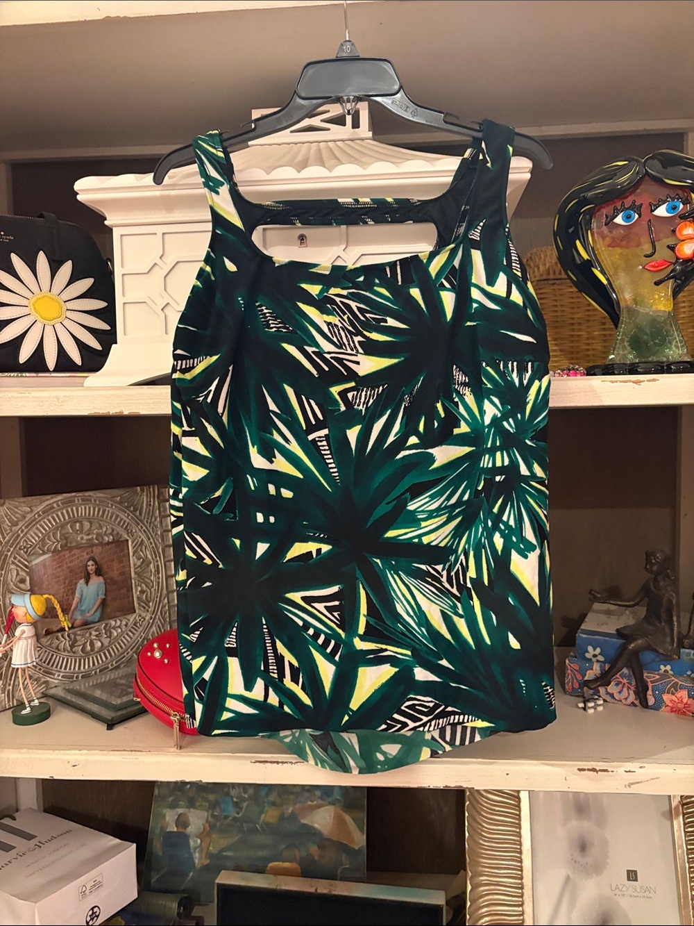 Magicsuit Reese Underwire Tankini Top in Barbados Palm Leaf Print SZ 16 EUC - Picture 3 of 6